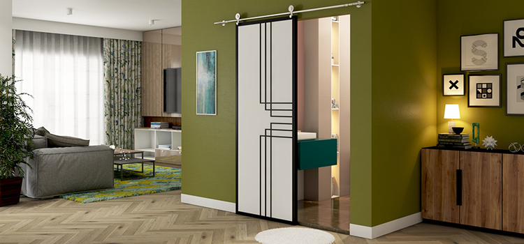 sliding bathroom door installation in Meadow Woods